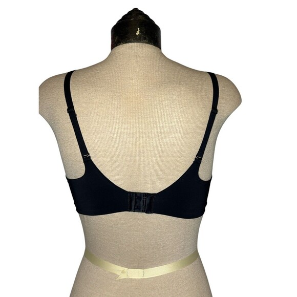 Maidenform T-shirt Demi Wireless Bra Black Large Convertible Straps Natural Lift - Picture 3 of 6